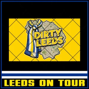 Dirty Leeds Map & Scarf 10x6cm Stickers