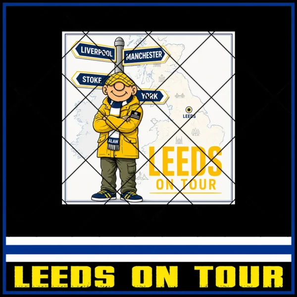 Leeds On Tour 8x8cm Stickers