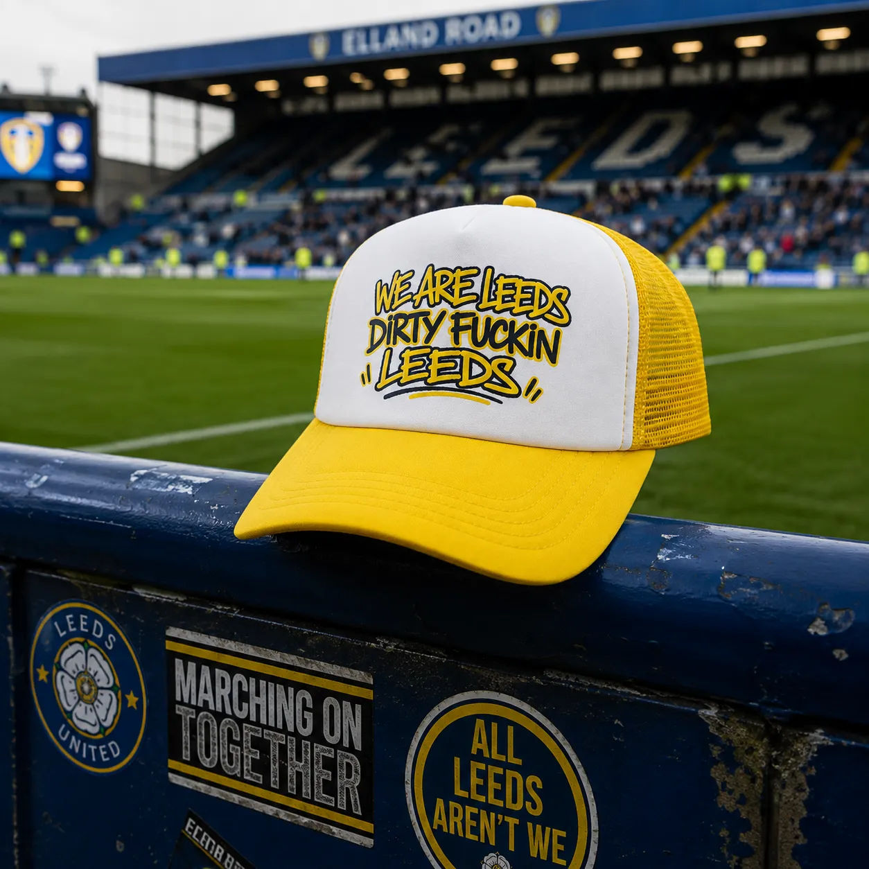 Leeds trucker hat We Are Leeds Dirty Fuckin Leeds Trucker Cap